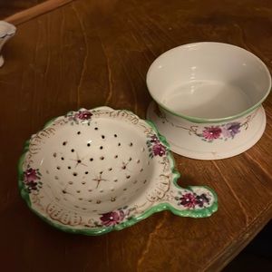 Hand painted made in Japan tea strainer